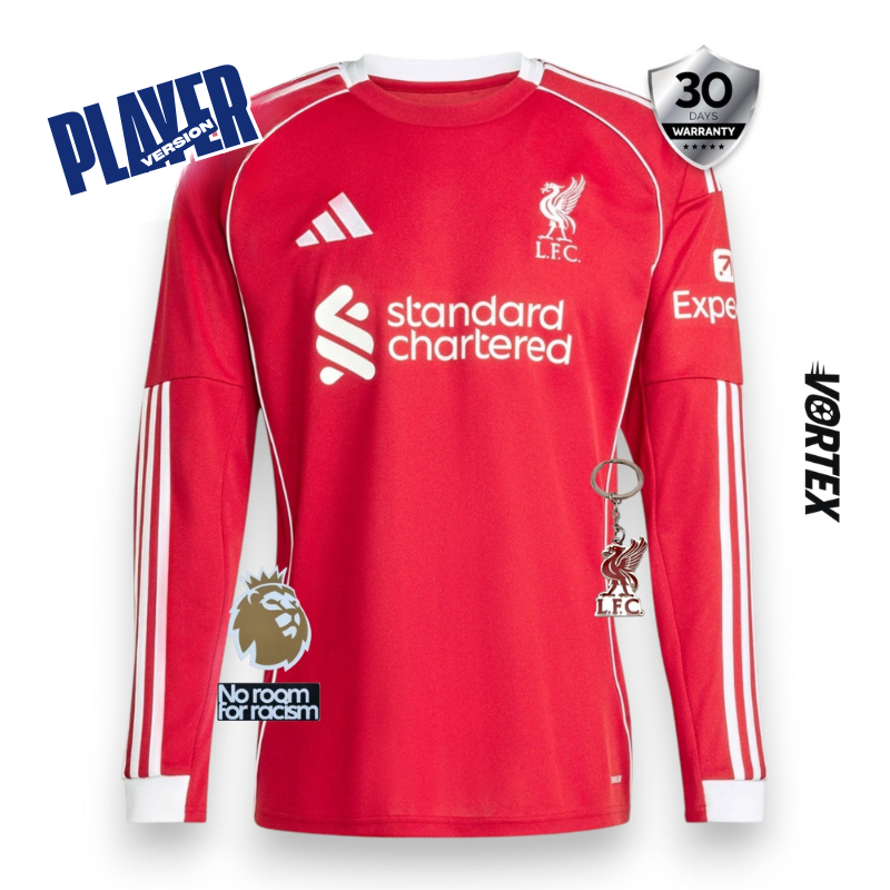 Liverpool Home Player Jersey 2025/26 - Long Sleeve