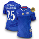 Chelsea Home 25/26 with World Champions 25 printing - Womens