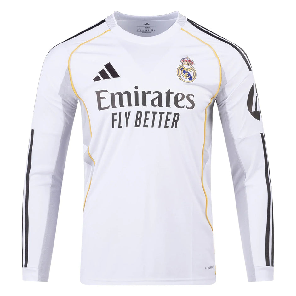 Real Madrid 2025/26 Home Long Sleeves Jersey