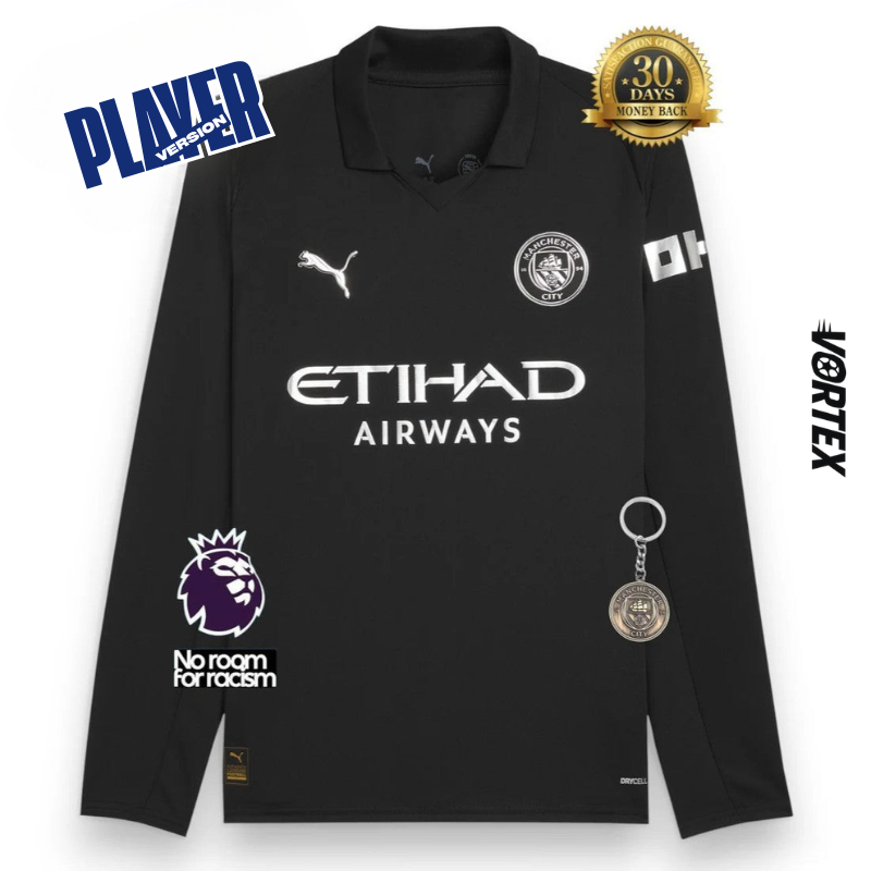 Manchester City Player Away Jersey 2025/26 Long Sleeve