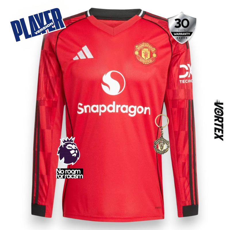 Manchester United Player Home Jersey 2025/26 - Long Sleeve