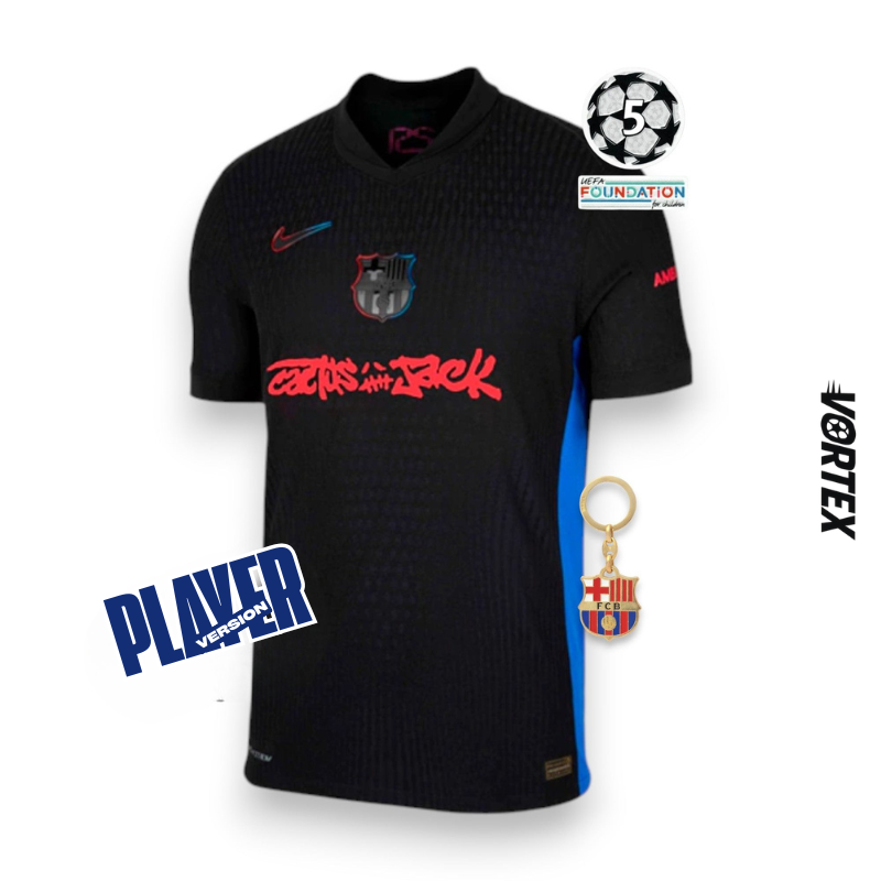 Barcelona Player Jersey Away X Travis Scott