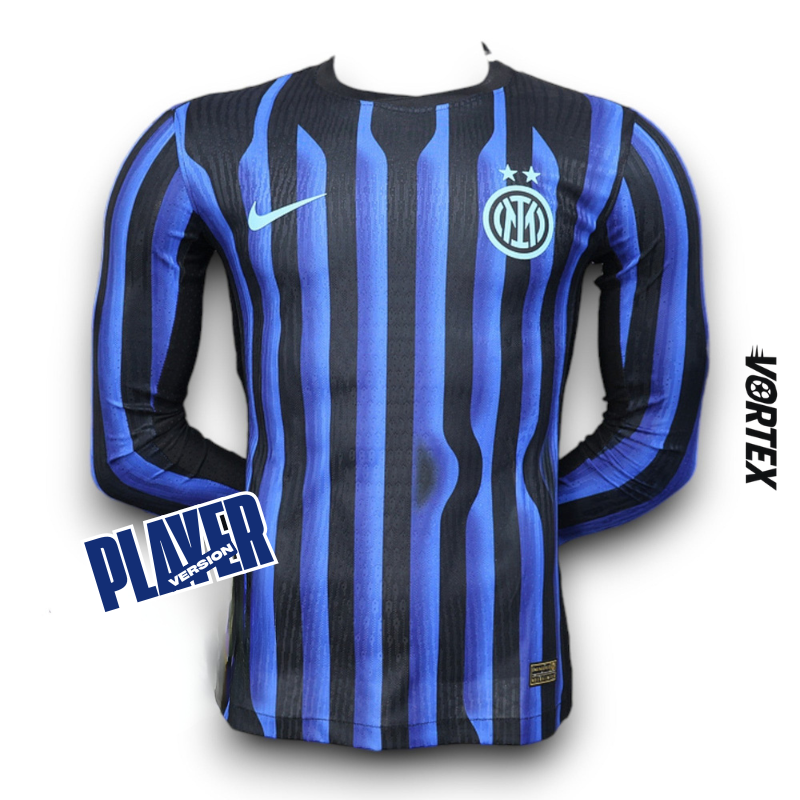 Inter Milan Home 2025/2026 Player Jersey - Long Sleeve